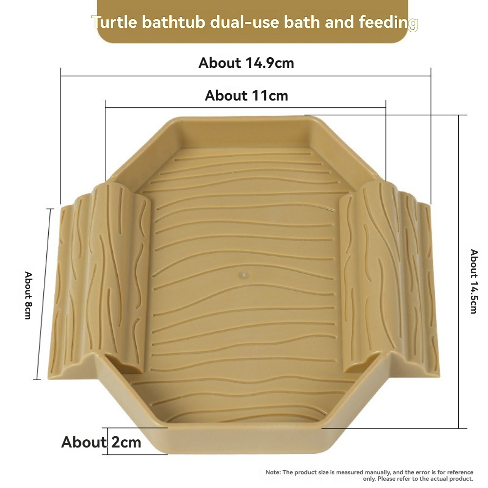 Yellow edge turtle bath basin  - Water Dish Reptile บทวิจารณ์และราคา