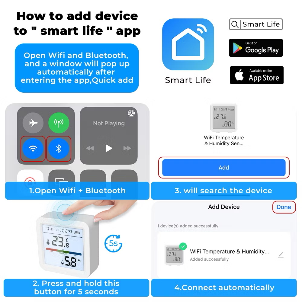Tuya WiFi Temperature Humidity - Digital Hygrometer Probe บทวิจารณ์และราคา