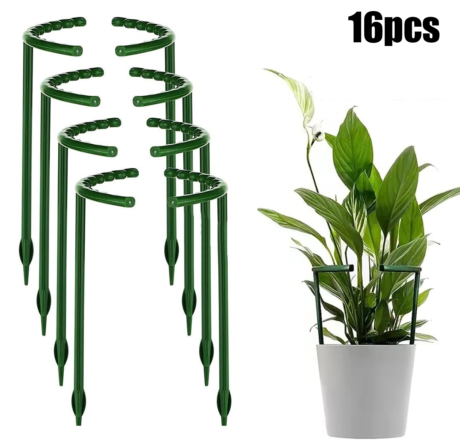1/16pcs Plant Support Stake Fl - Vine Climbing Plastic บทวิจารณ์และราคา