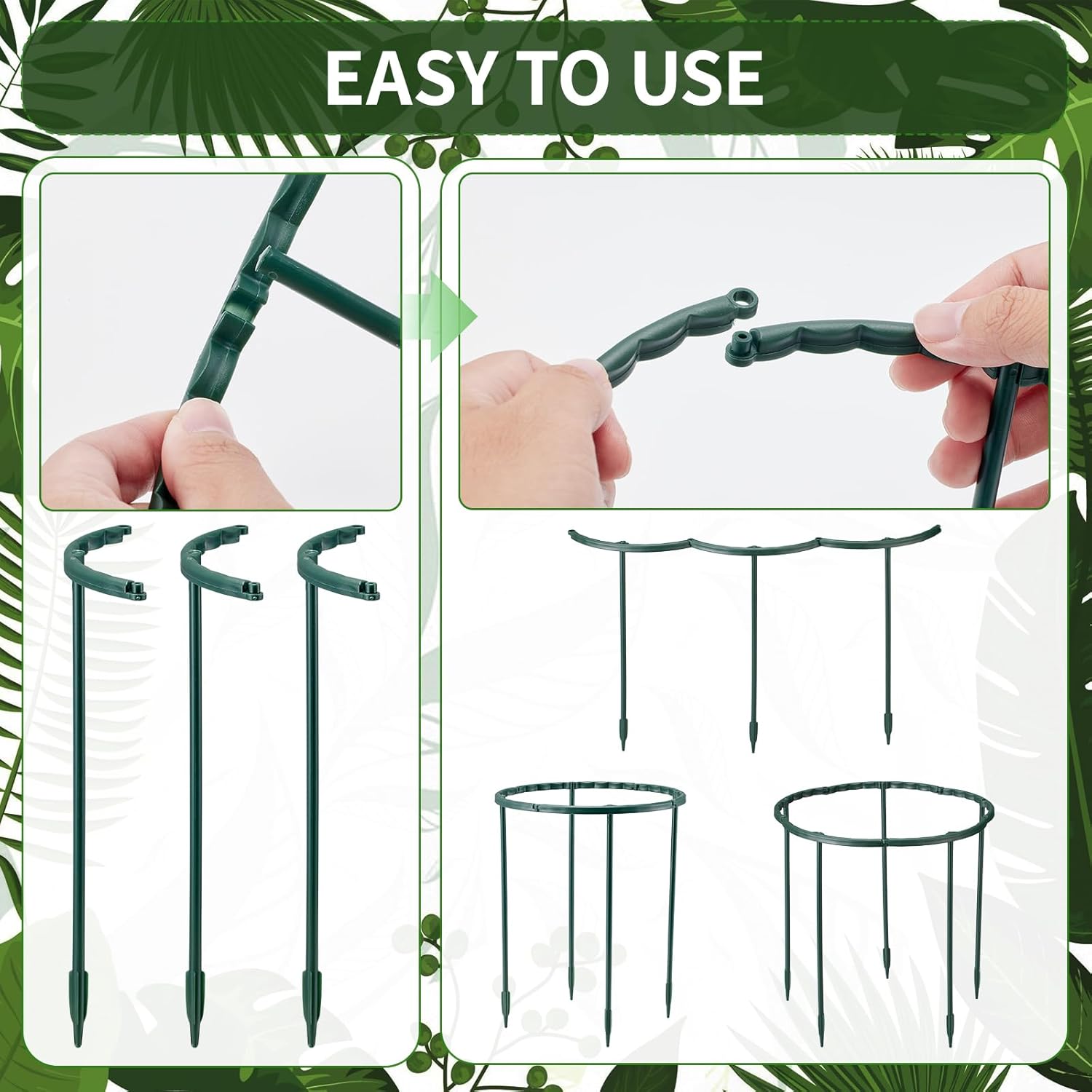 1/16pcs Plant Support Stake Fl - Vine Climbing Plastic บทวิจารณ์และราคา