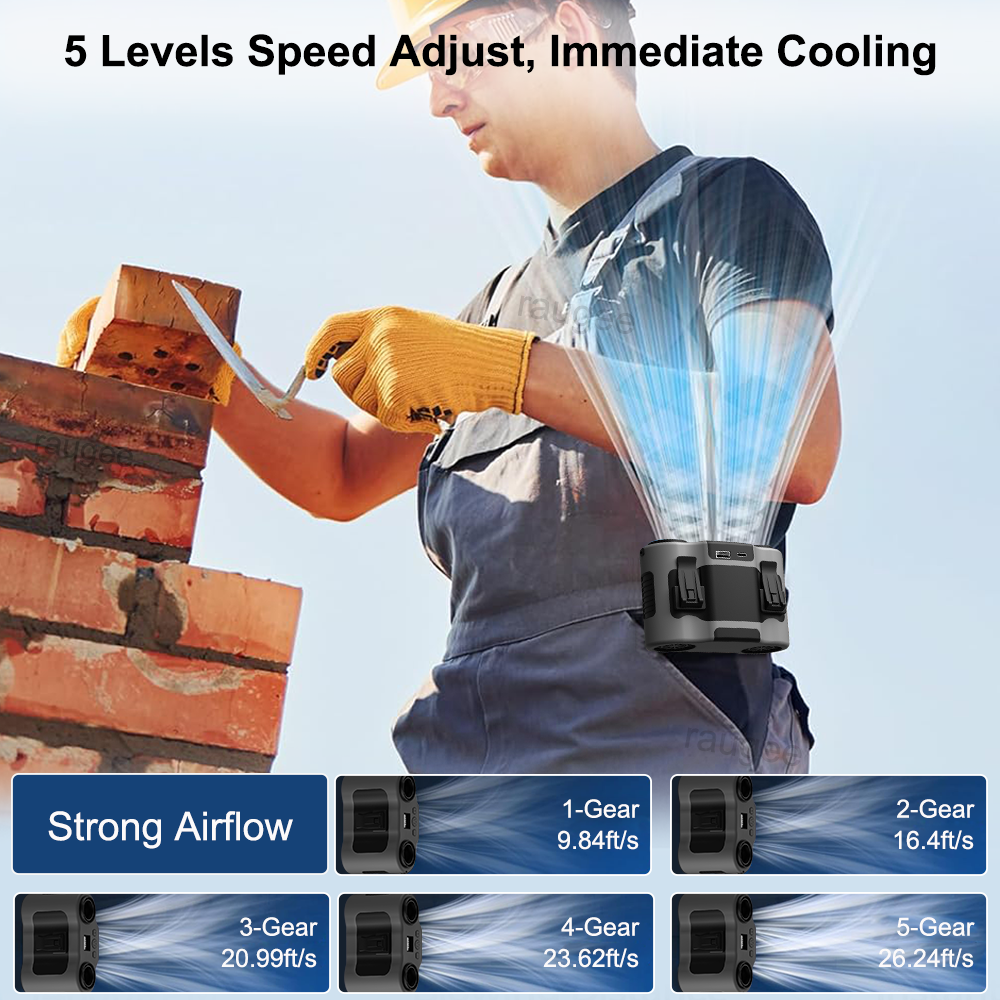 20000mAh Waist Fan Portable Ou - Timer Dual Outlet บทวิจารณ์และราคา
