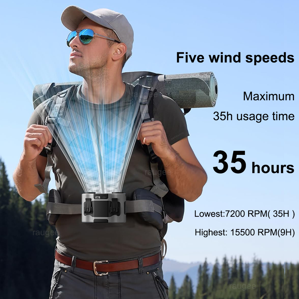 20000mAh Waist Fan Portable Ou - Timer Dual Outlet บทวิจารณ์และราคา