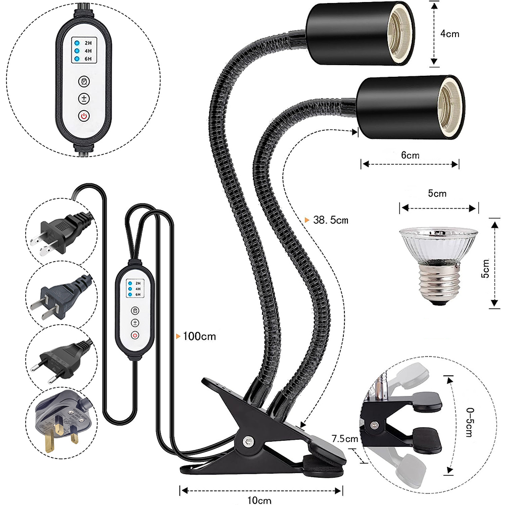 Reptile Heat Lamp Rotating Dou - Ceramic Heat Emitter บทวิจารณ์และราคา