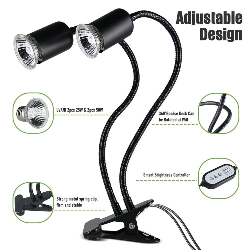 Reptile Heat Lamp Rotating Dou - Ceramic Heat Emitter บทวิจารณ์และราคา