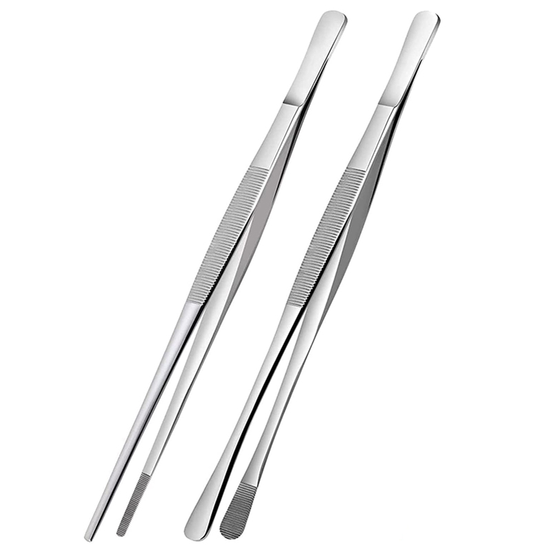 2Pcs 12-Inch Kitchen Cooking T - Feeding Tong Stainless บทวิจารณ์และราคา