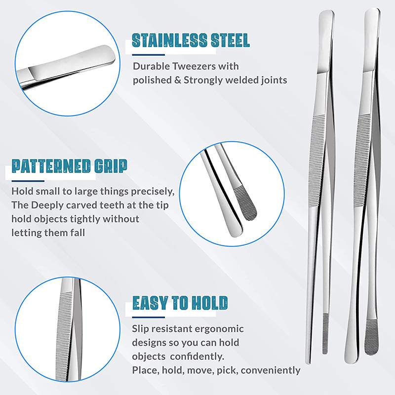 2Pcs 12-Inch Kitchen Cooking T - Feeding Tong Stainless บทวิจารณ์และราคา