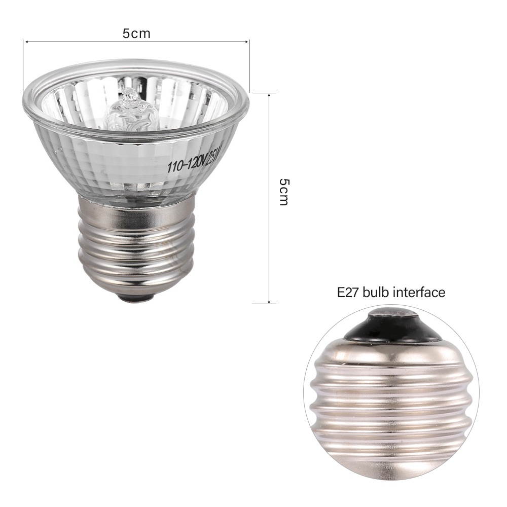 25W Halogen Heat Lamp UVA UVB  - Basking Bulb Halogen บทวิจารณ์และราคา