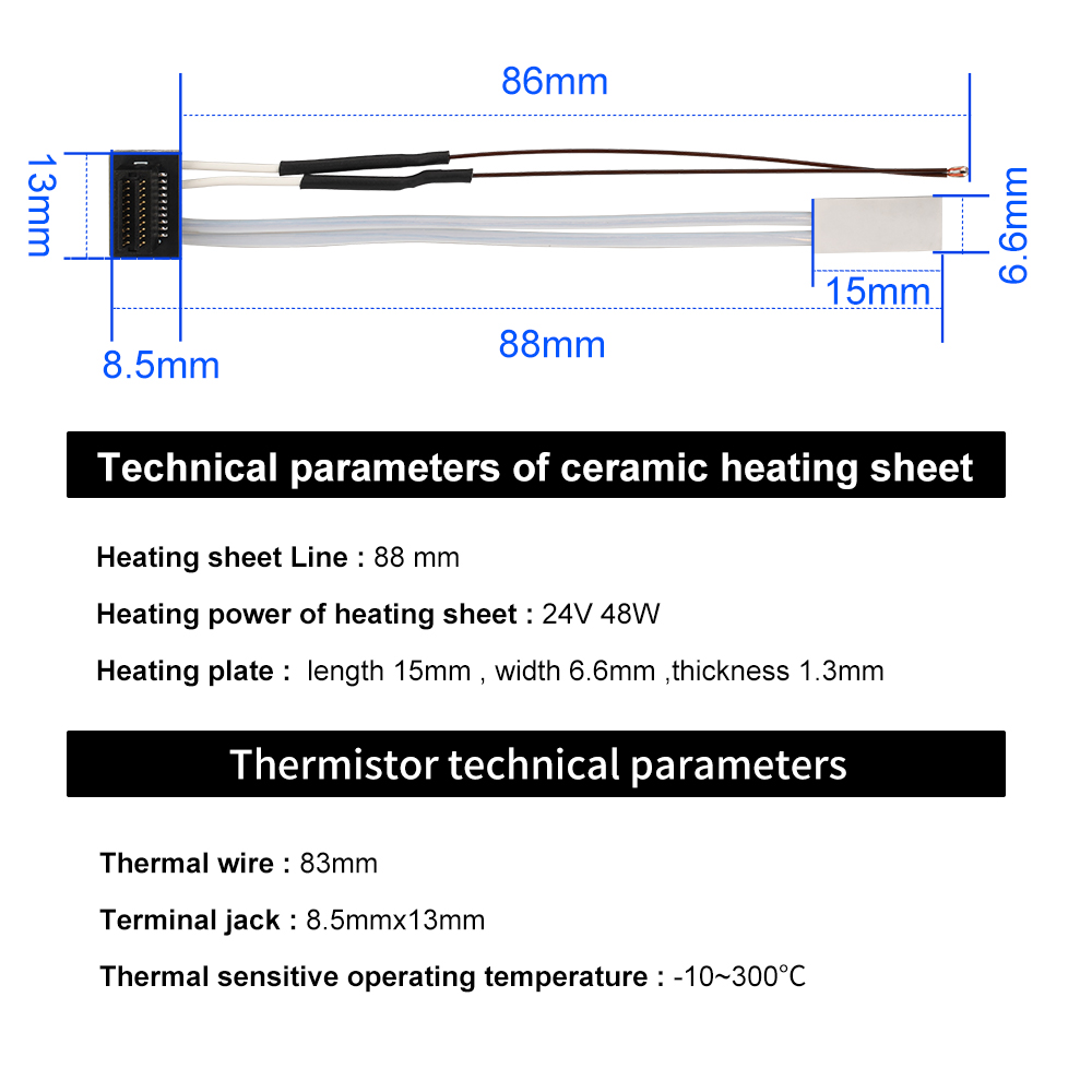 Heating Tube For Bambu Lab A1  - Ceramic Heat Emitter บทวิจารณ์และราคา