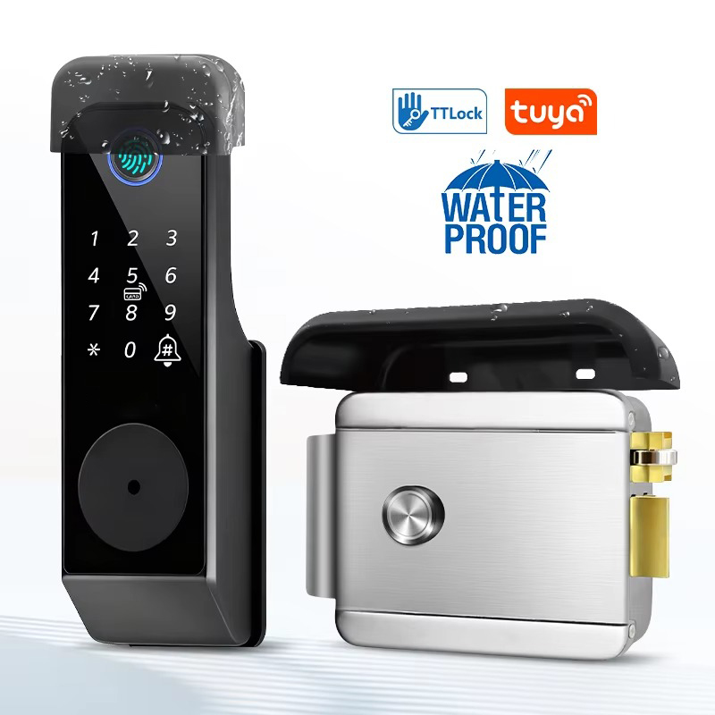 Waterproof Fingerprint Lock Tu - Glass Door Hinge บทวิจารณ์และราคา