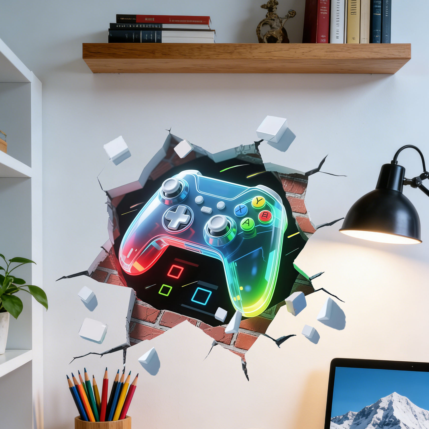 Game Controller Decal for Boys - Pvc Panel Background บทวิจารณ์และราคา