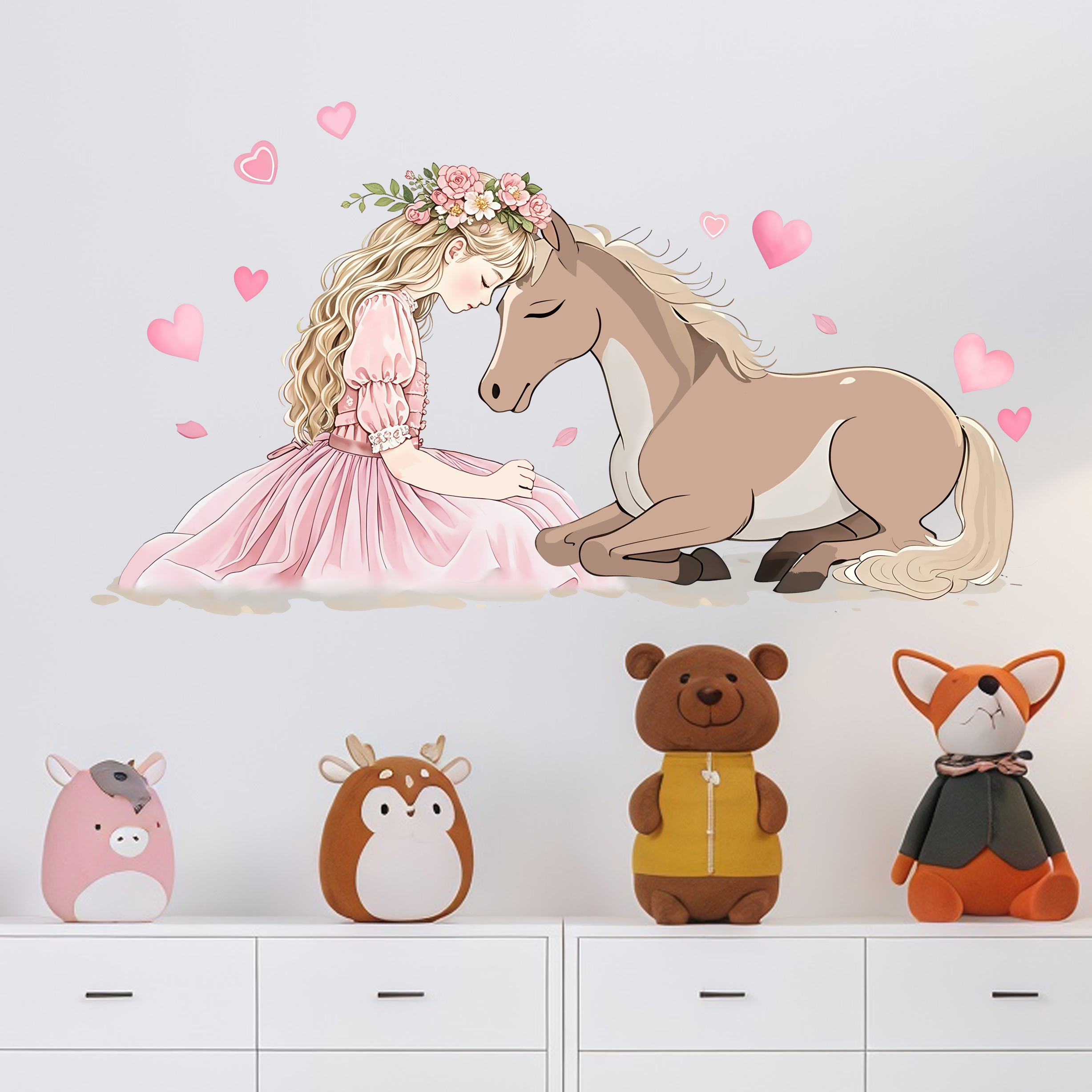 Romantic Horse Wall Stickers S - Pvc Panel Background บทวิจารณ์และราคา