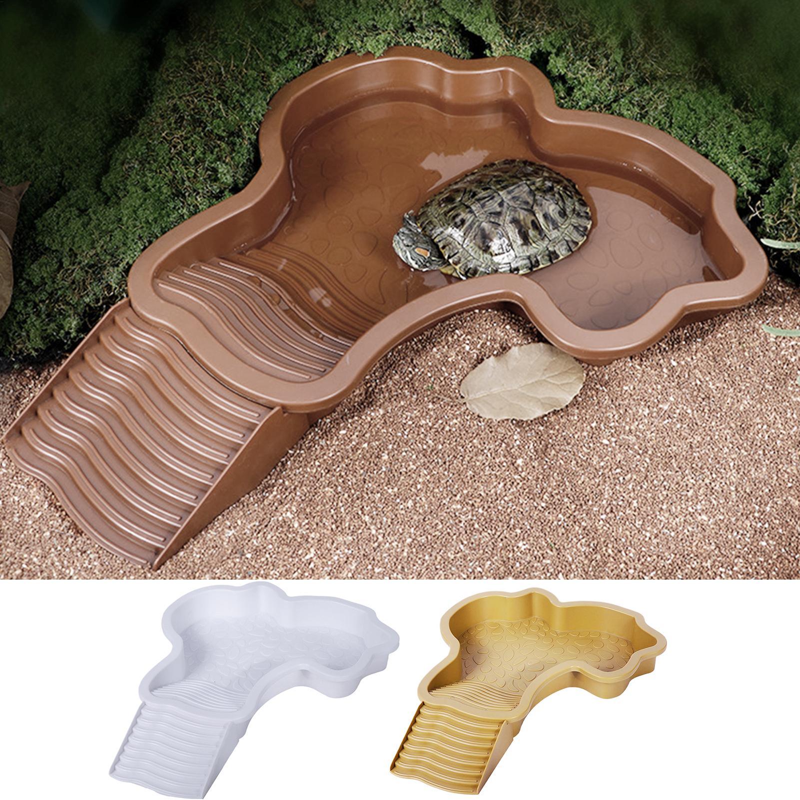 Reptile Bathing Pool with Ramp - Water Dish Reptile บทวิจารณ์และราคา