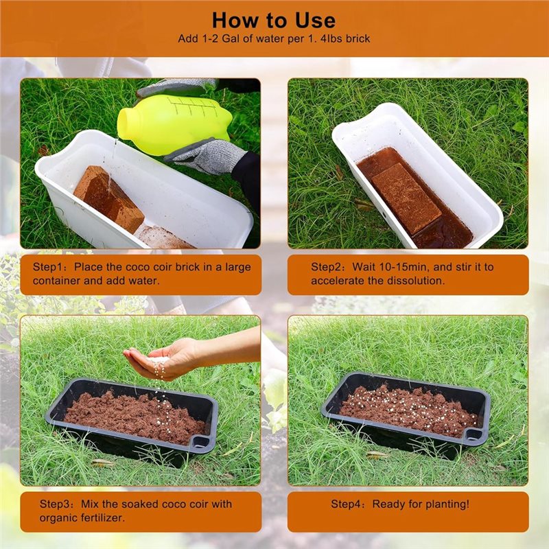 3 Pack Coco Coir Bricks, Coco  - Substrate Coconut Fiber บทวิจารณ์และราคา