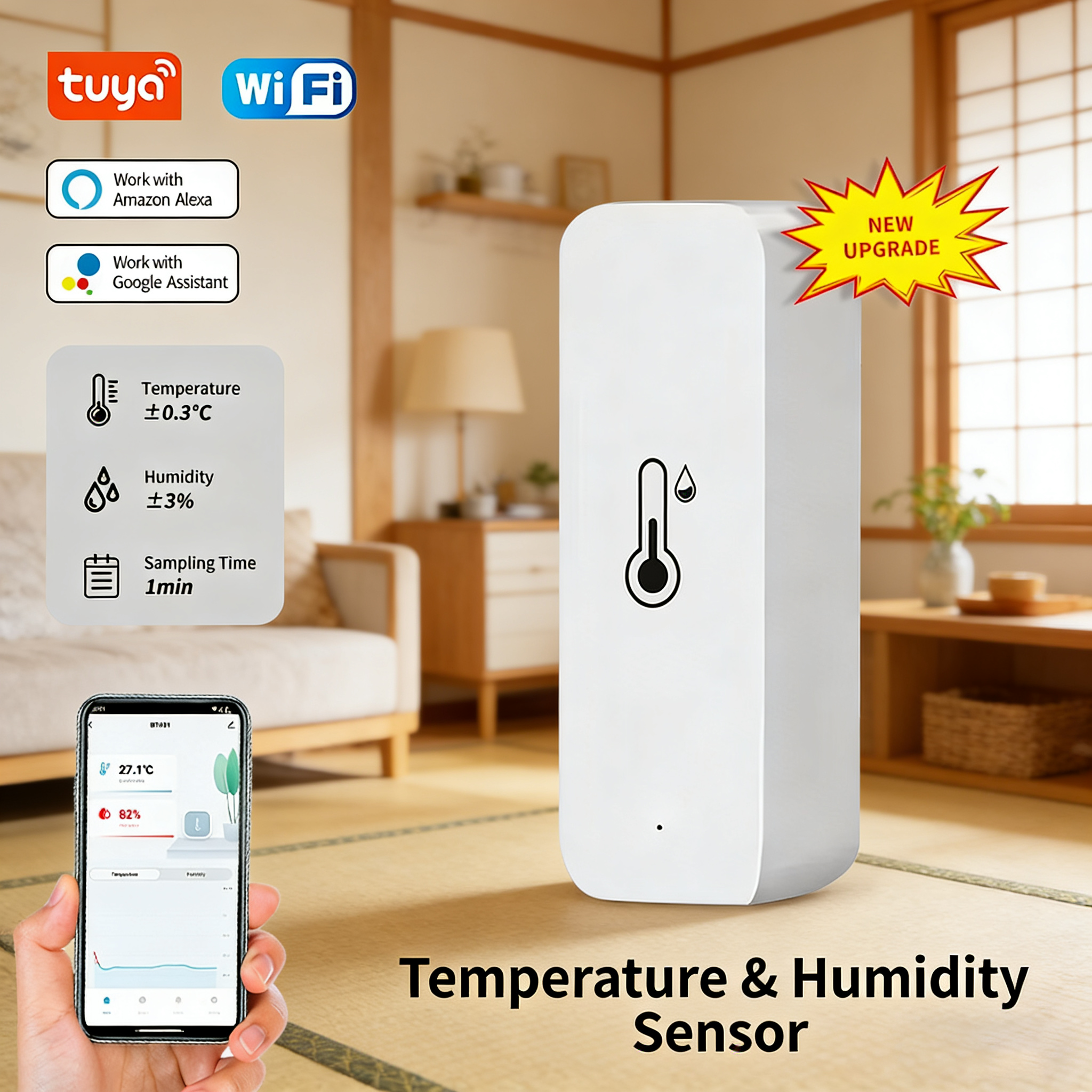 Tuya Smart WiFi Temperature Hu - Digital Hygrometer Probe บทวิจารณ์และราคา