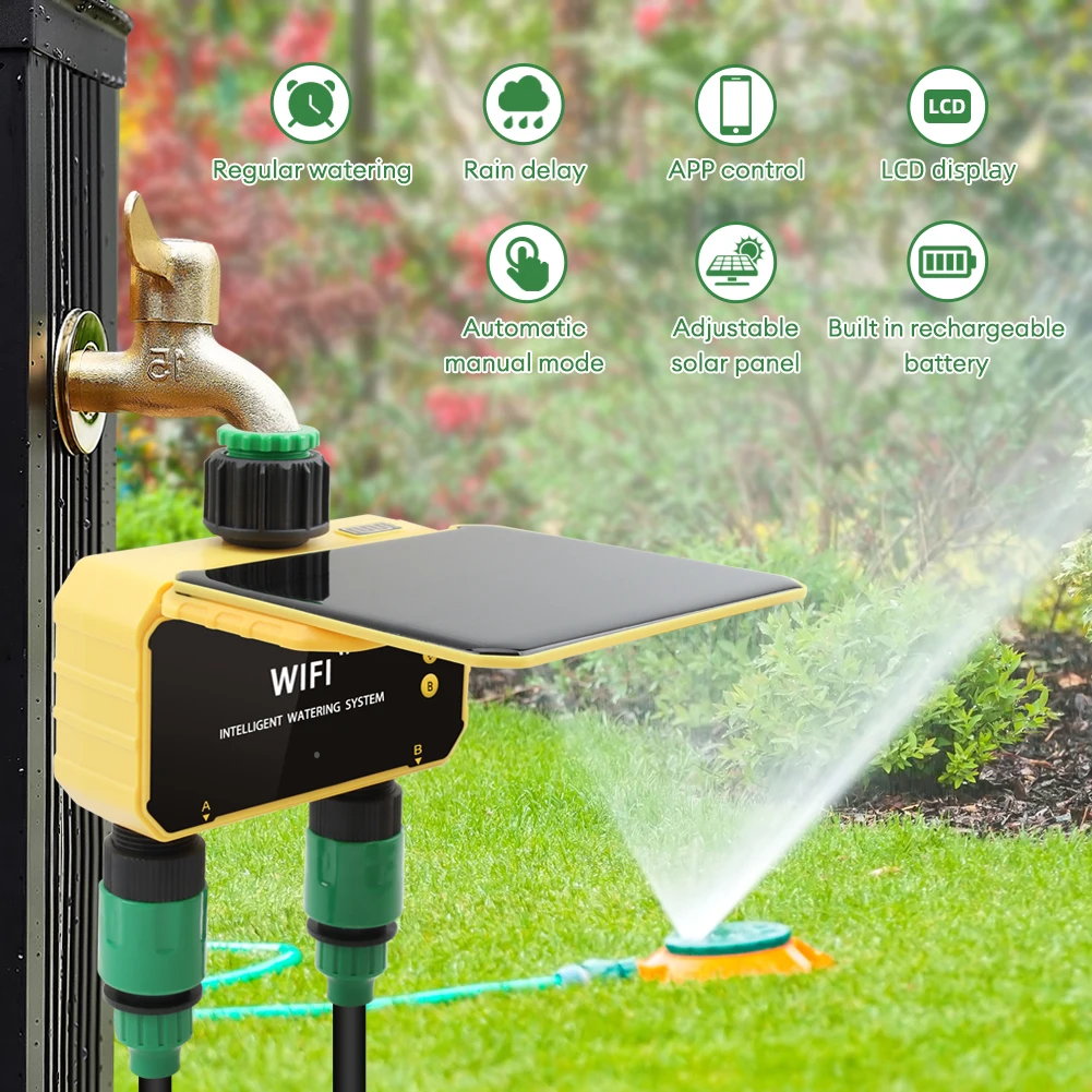 WiFi Solar Timer Dual Water Va - Timer Dual Outlet บทวิจารณ์และราคา