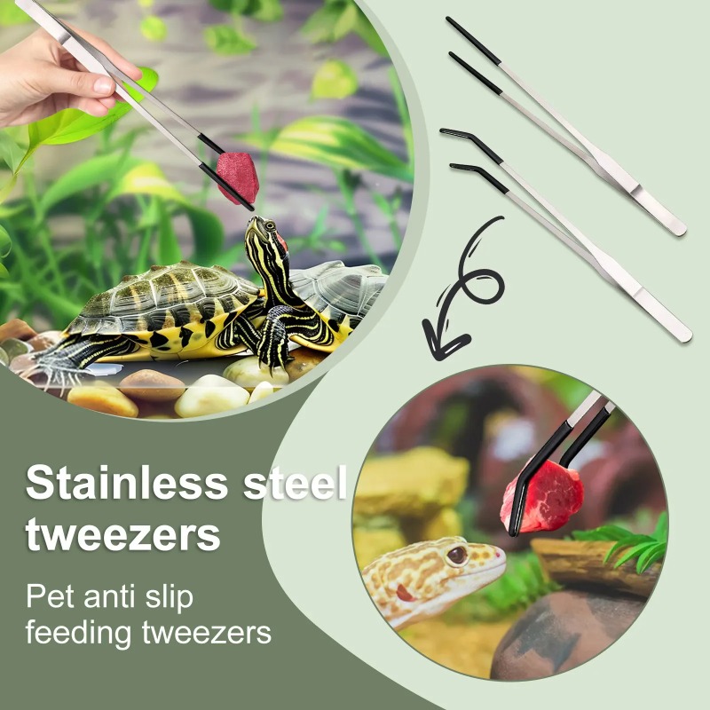2Pcs Stainless Steel Tweezers  - Feeding Tong Stainless บทวิจารณ์และราคา