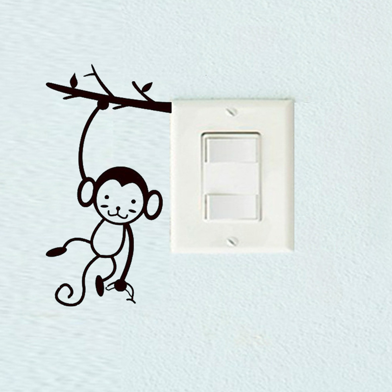 Black Cute Monkey Hanging Tree - Pvc Panel Background บทวิจารณ์และราคา