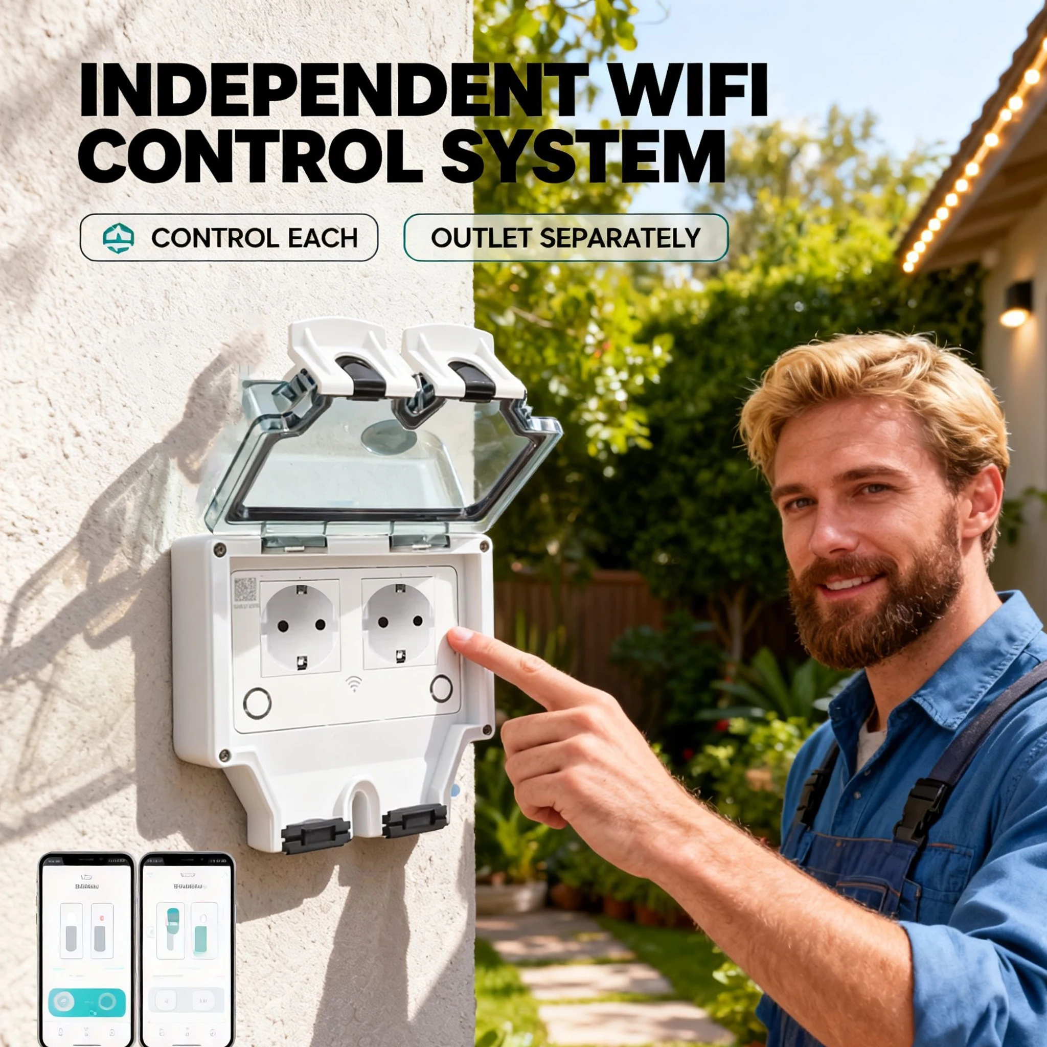 Tuya Waterproof Electrical Wal - Timer Dual Outlet บทวิจารณ์และราคา
