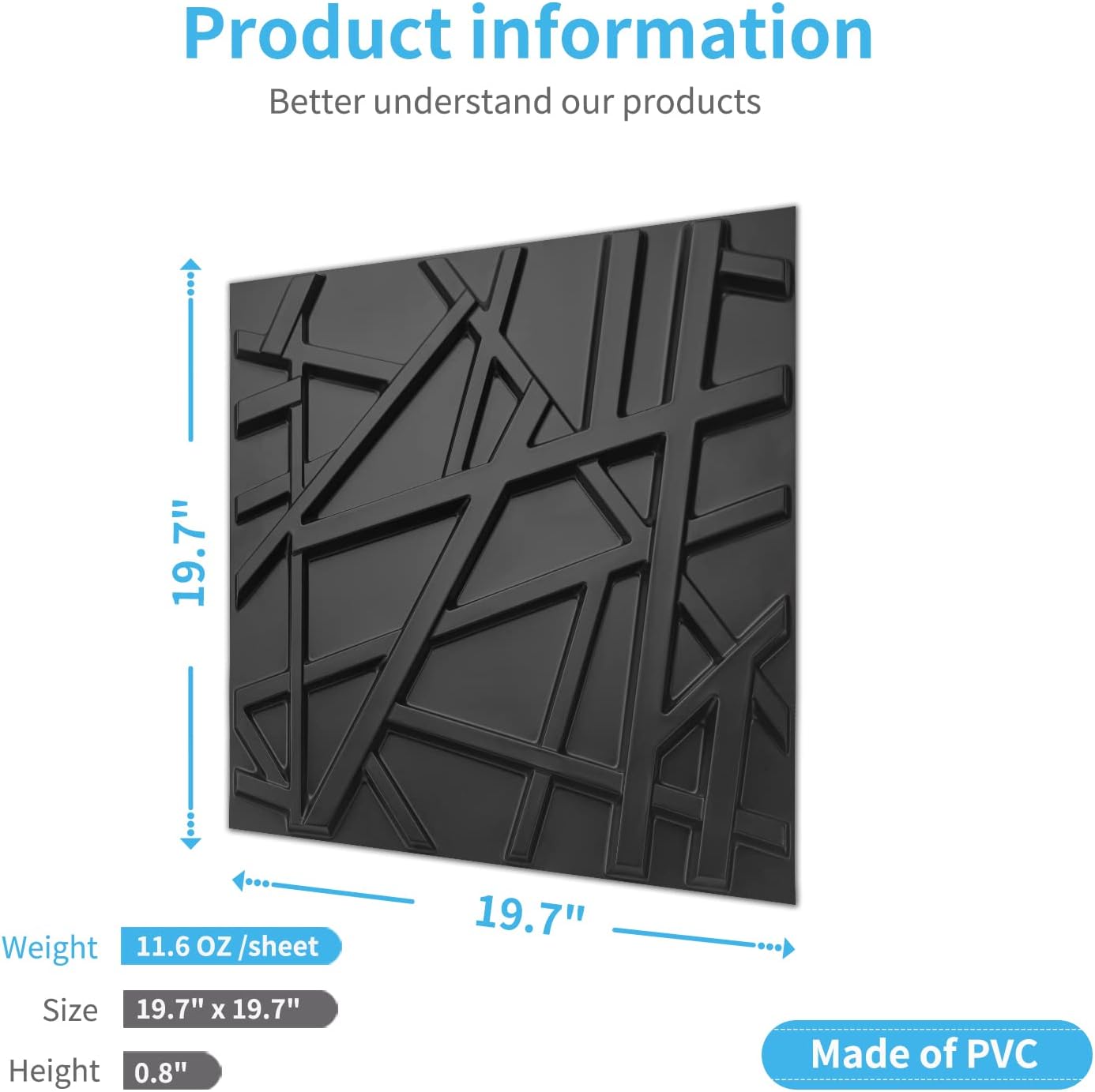 19.7x19.7in PVC Wall Panel Str - Pvc Panel Background บทวิจารณ์และราคา