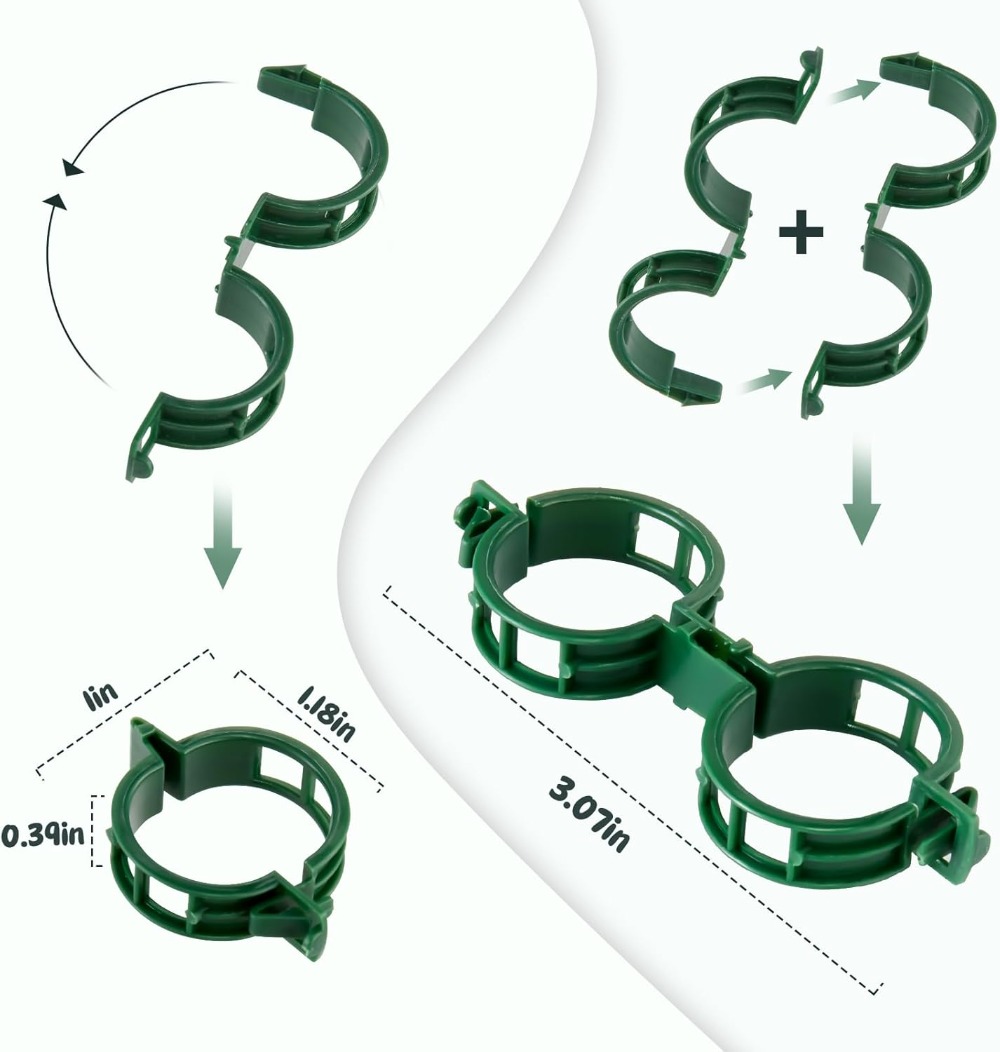 100 Pcs Plant Support Clips fo - Vine Climbing Plastic บทวิจารณ์และราคา