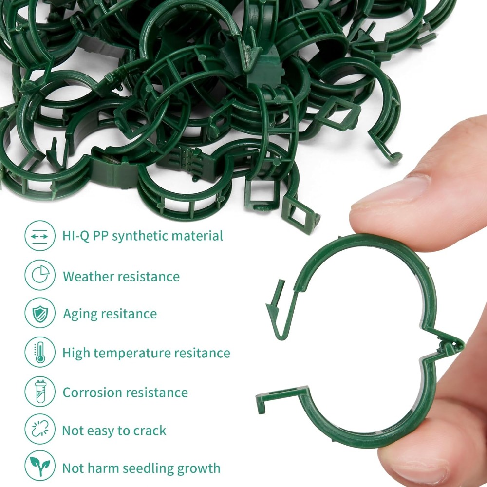 100 Pcs Plant Support Clips fo - Vine Climbing Plastic บทวิจารณ์และราคา