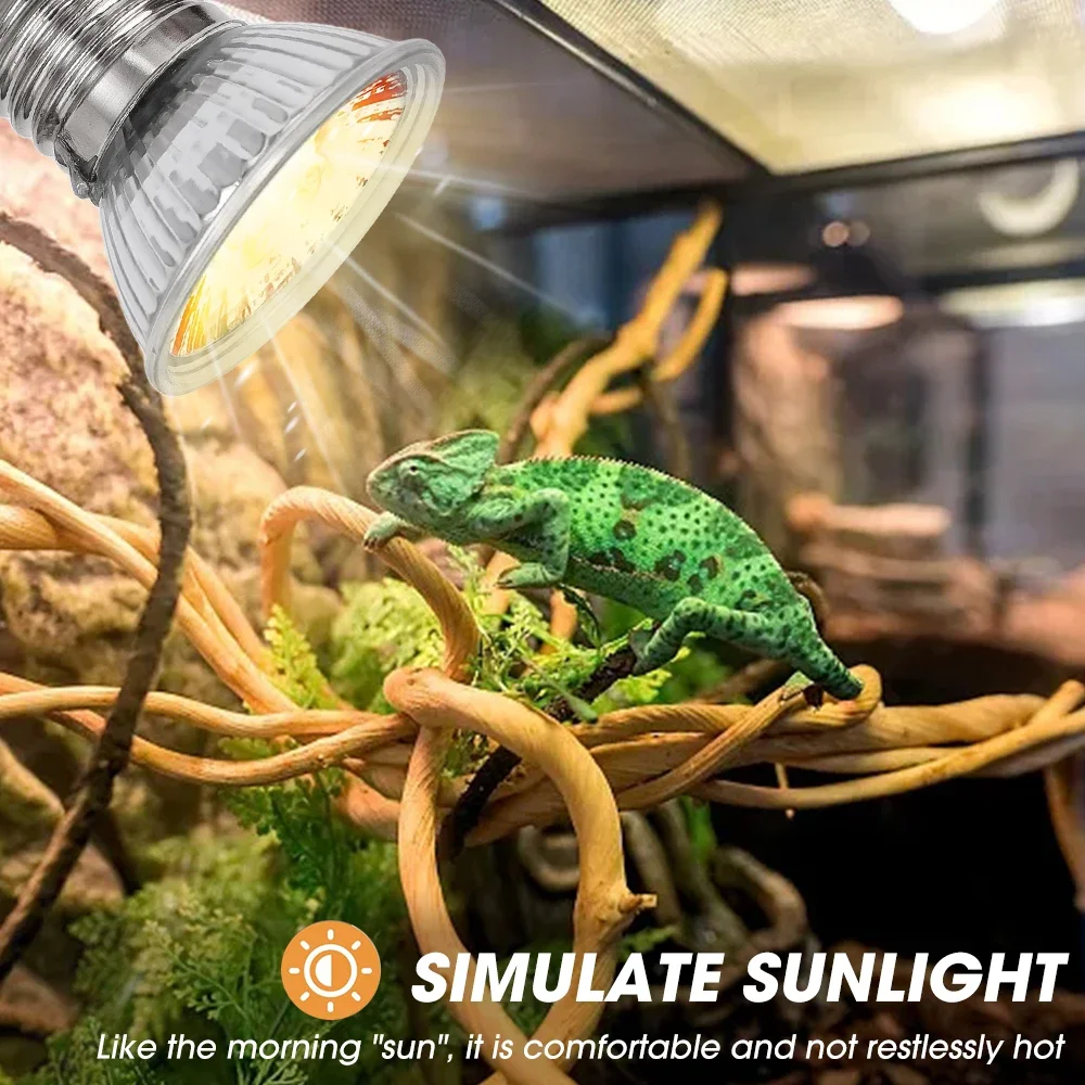 25/50/75W UVB Reptile Lamp Bul - Calcium Powder Reptile บทวิจารณ์และราคา