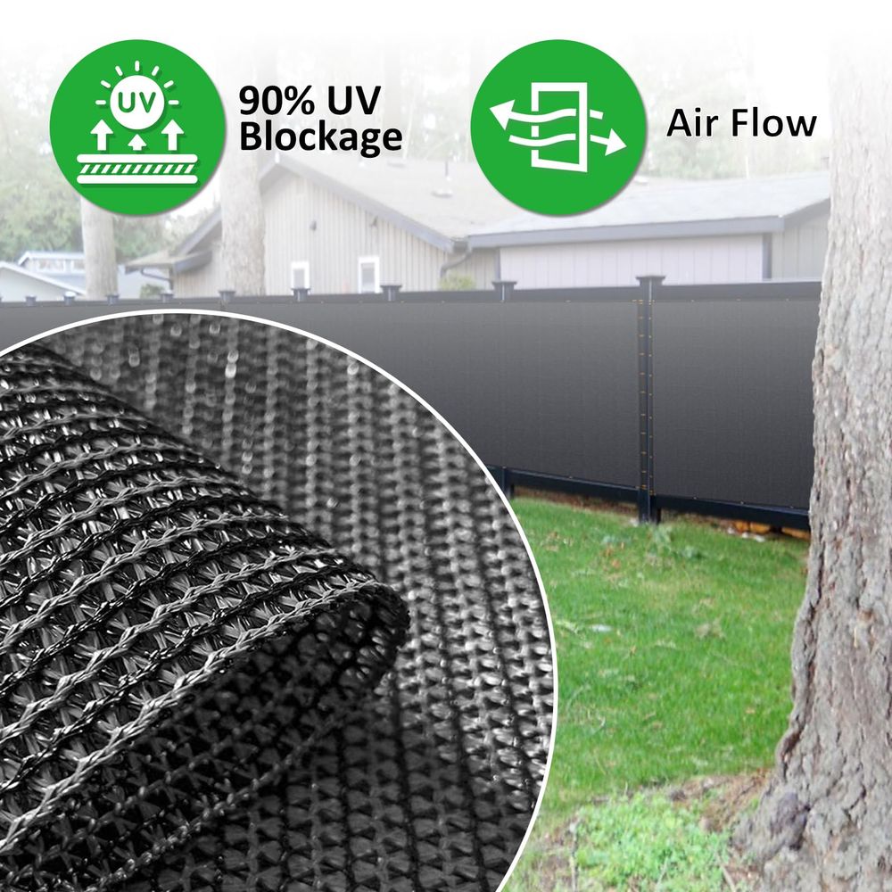 x 100ft Black Privacy Screen F - Screen Top Mesh บทวิจารณ์และราคา