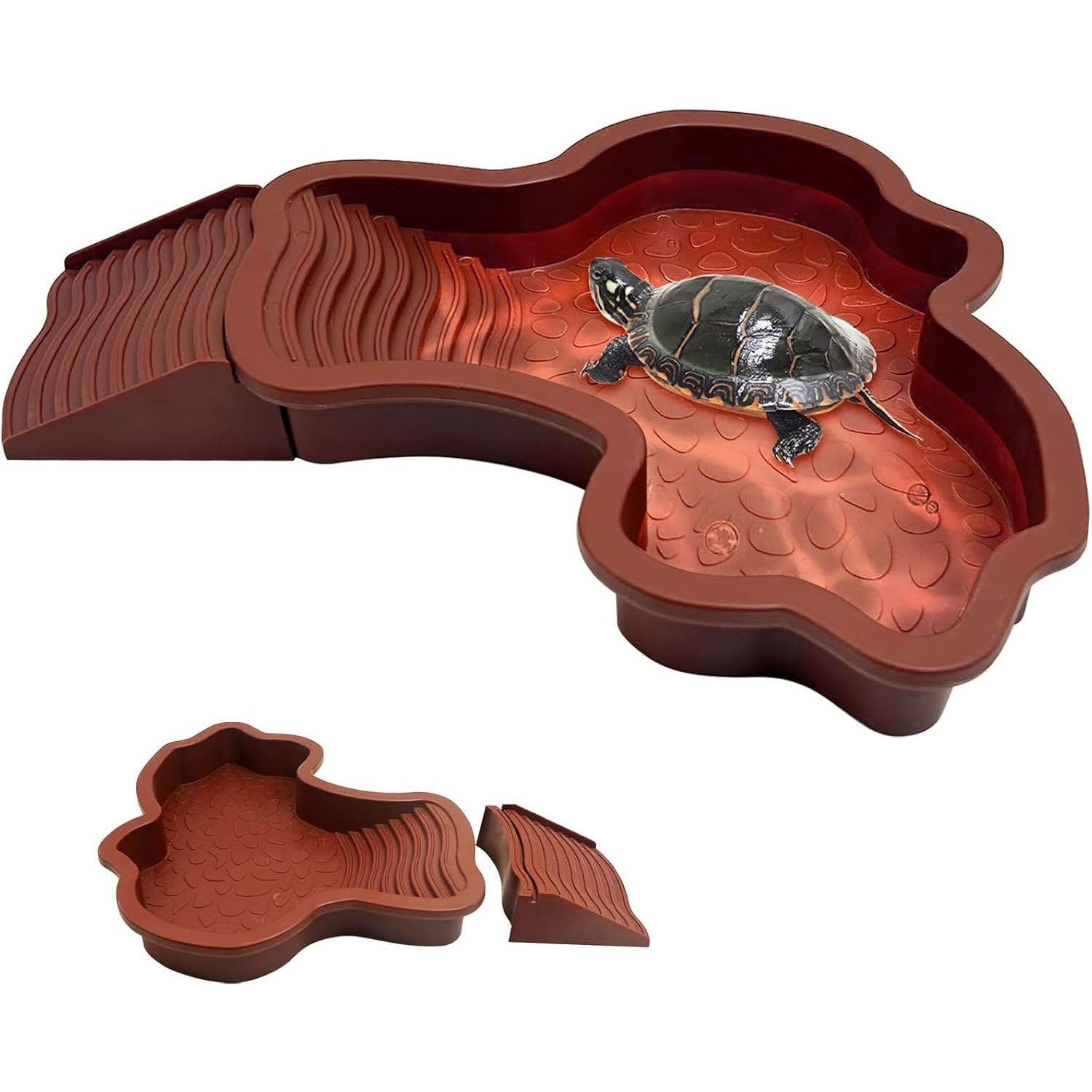 Reptile Bathing Pool with Ramp - Water Dish Reptile บทวิจารณ์และราคา