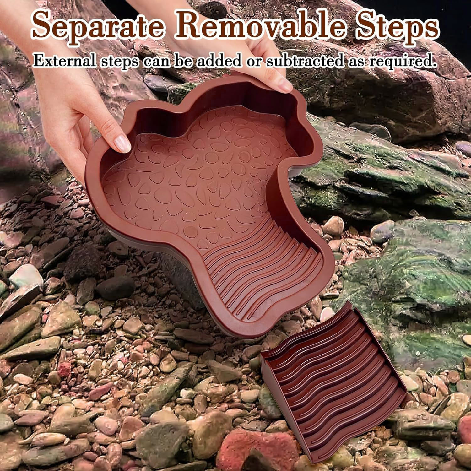 Reptile Bathing Pool with Ramp - Water Dish Reptile บทวิจารณ์และราคา