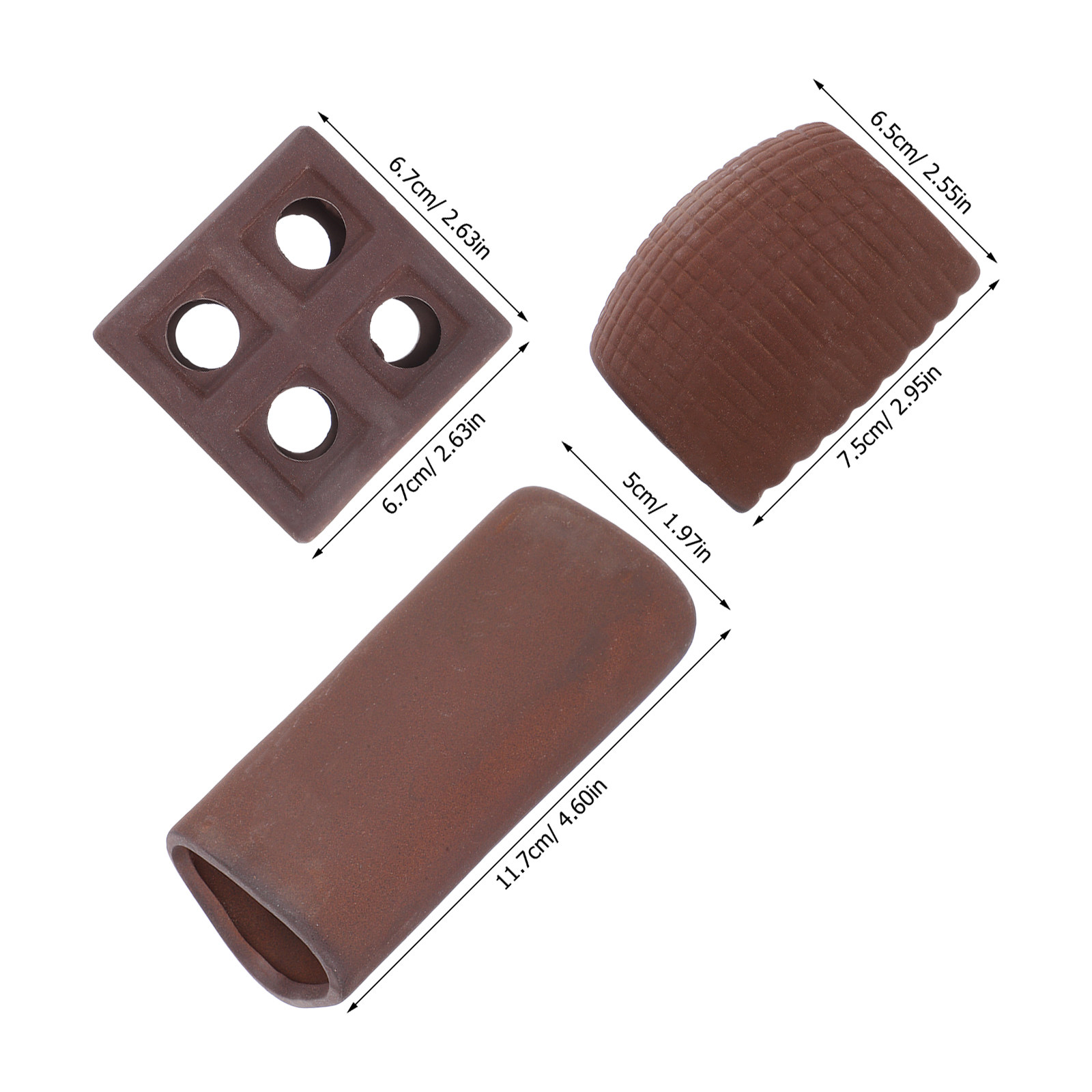 3Pcs Aquarium Decorative Rocke - Hide Cave Ceramic บทวิจารณ์และราคา