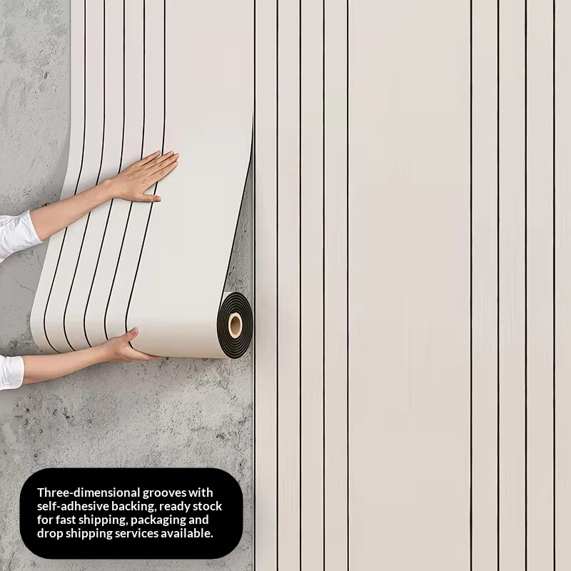 Wall stickers self-adhesive TV - Pvc Panel Background บทวิจารณ์และราคา